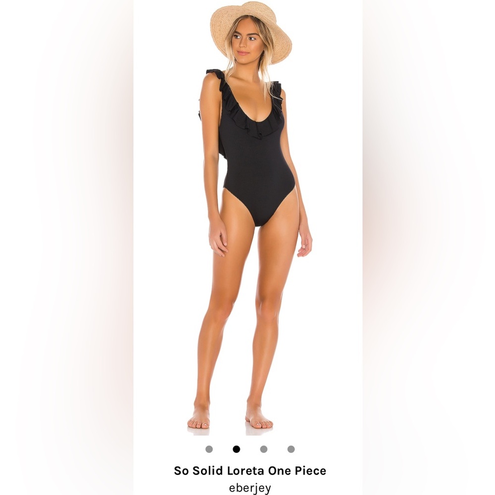 Eberjey So Solid Loreta One Piece Small Black Bat… - image 1